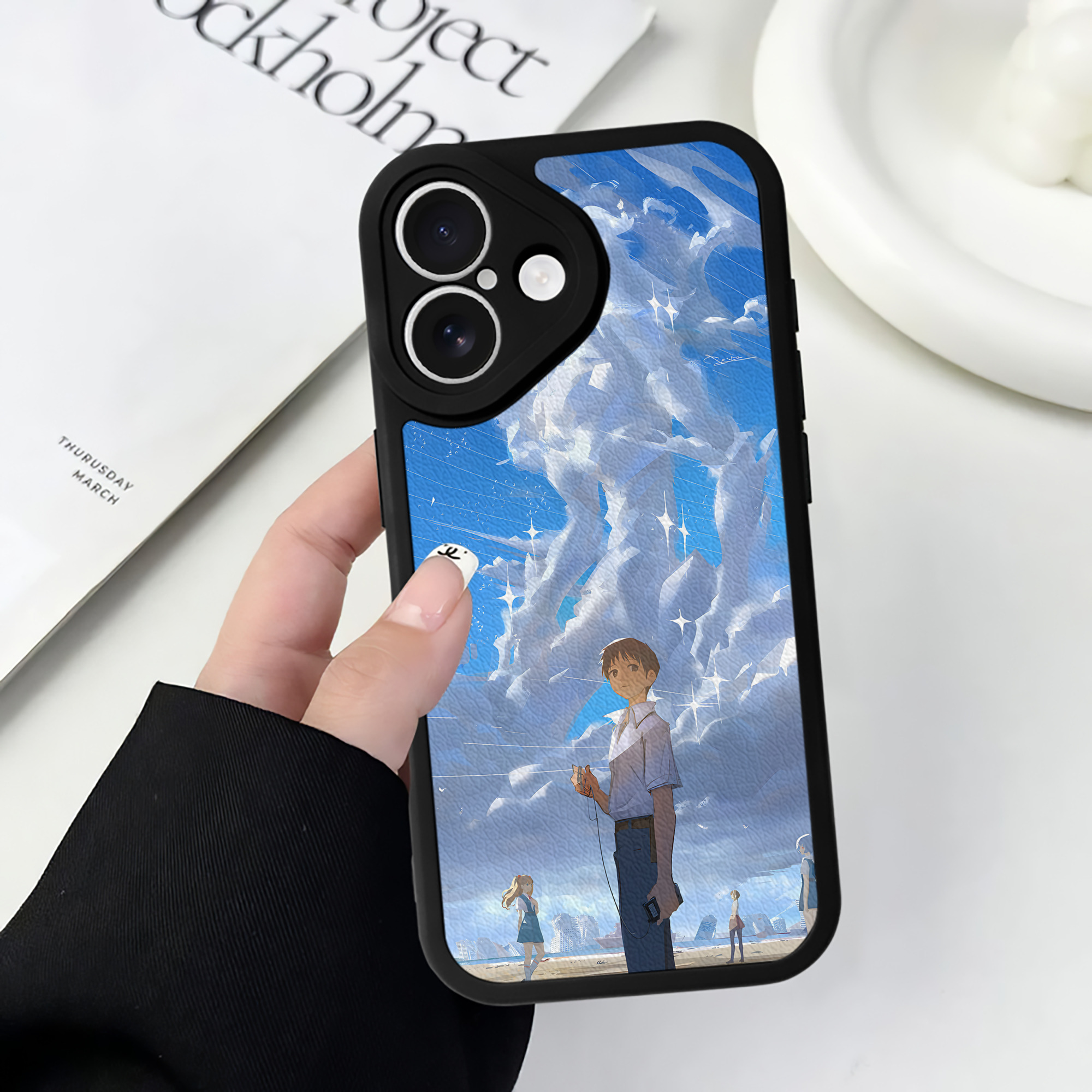 （画像用） EVA 新世紀エヴァンゲリオン 【iPhone 16シリーズ対応】シリコンスマホケース（レザー調） 材質：シリコン